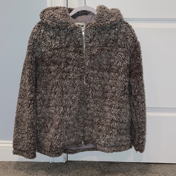 Hippie Love Sherpa zip up hoodie - Picture 1 of 4